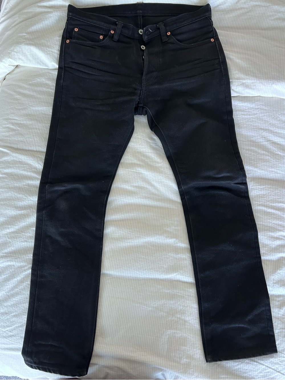 Iron Heart IH-555-03 21oz Heavy Ounce Superblack Japanese Denim Jeans W31 L36